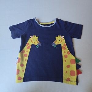 Baby Boden Kids' Navy Giraffe Tee